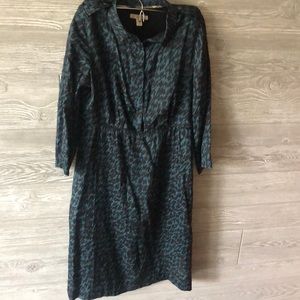 Blue and black patterned Burberry Brit dress